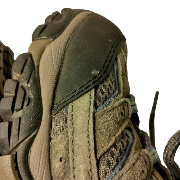 Merrell Moab Shoes Womens 7 Gray Blue Mesh Hiking Comfort Work Lace Up Vibram - Picture 15 of 16